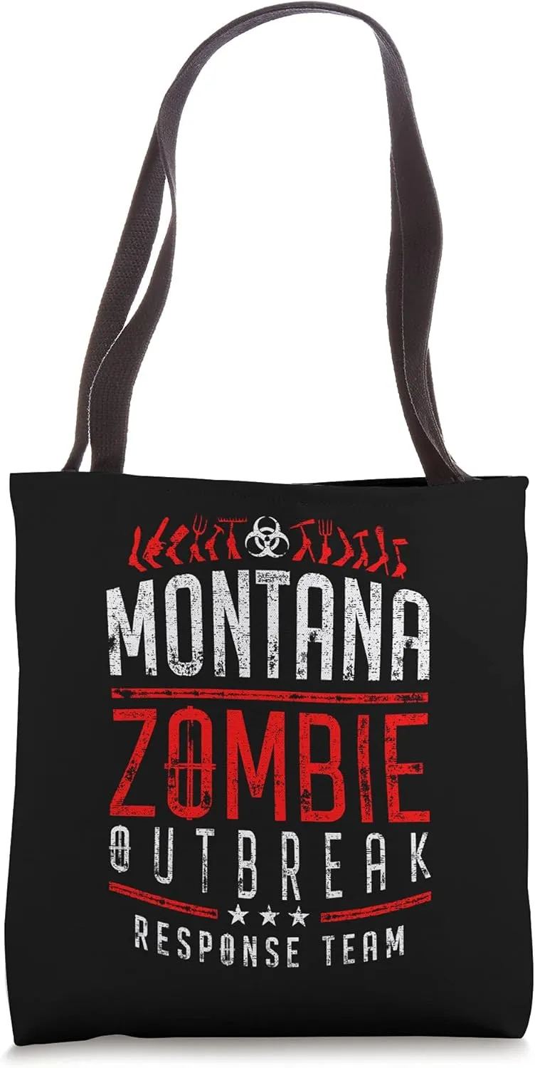 Montana Zombie Outbreak Response Team Halloween Tote Bag