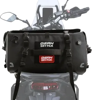 Motorcycle Waterproof Tail Bag Travel Luggage,Rear Rack Trunk 40L,Waterproof All Weather/Trunk/Rack Bag,Sissy Bar with Straps Bag,with Shoulder Straps for Adventure Saddlebag (Black)