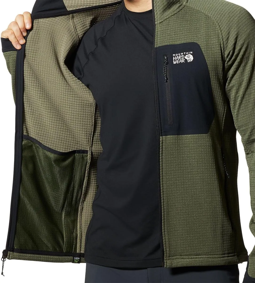 Mountain Hardwear Men's Polartec Power Grid Full Zip Hoody