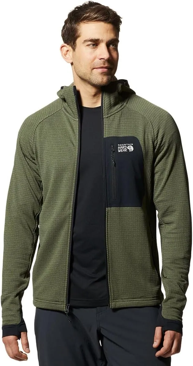 Mountain Hardwear Men's Polartec Power Grid Full Zip Hoody