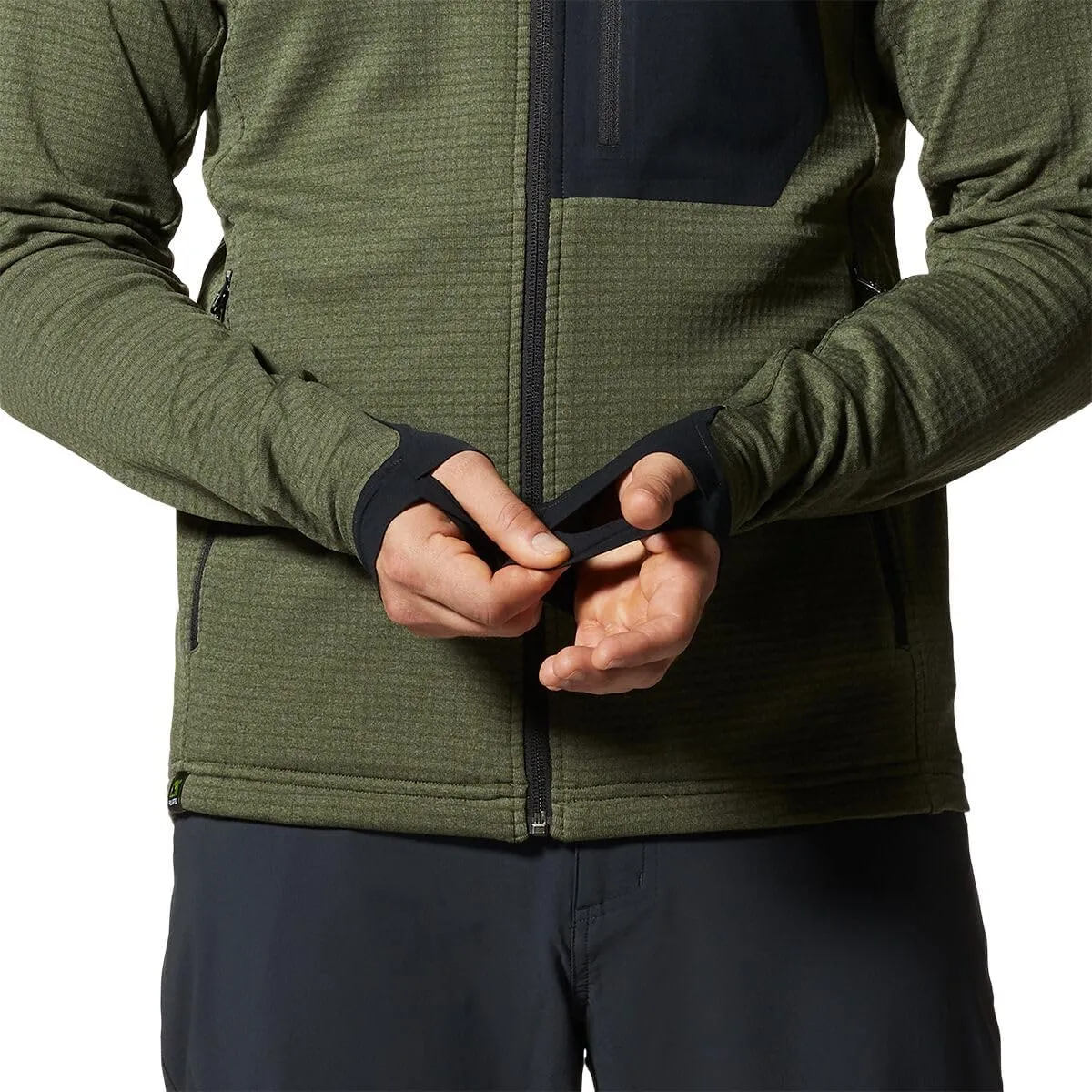 Mountain Hardwear Men's Polartec Power Grid Full Zip Hoody