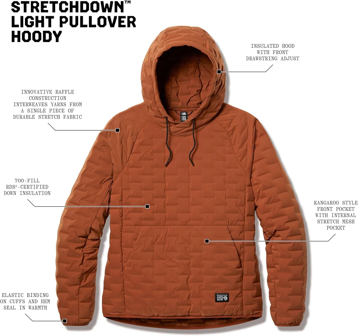 Mountain Hardwear Men's StretchDown Light Pullover Hoody