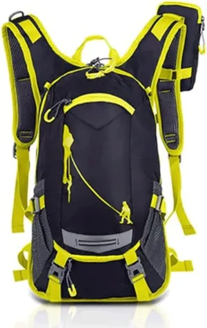 Mountaineering backpack,18L Water Resistance Nylon Internal Frame Backpack with Rain Cover(Yellow)