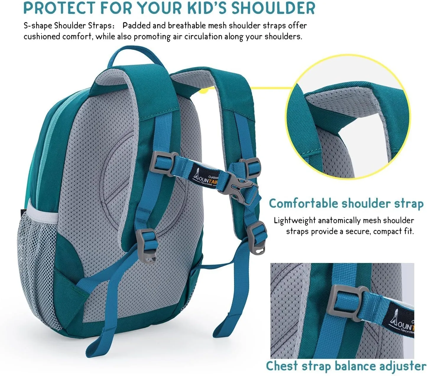 MOUNTAINTOP Kids Toddler Backpack for Boys Girls Preschool Kindergarten Bag