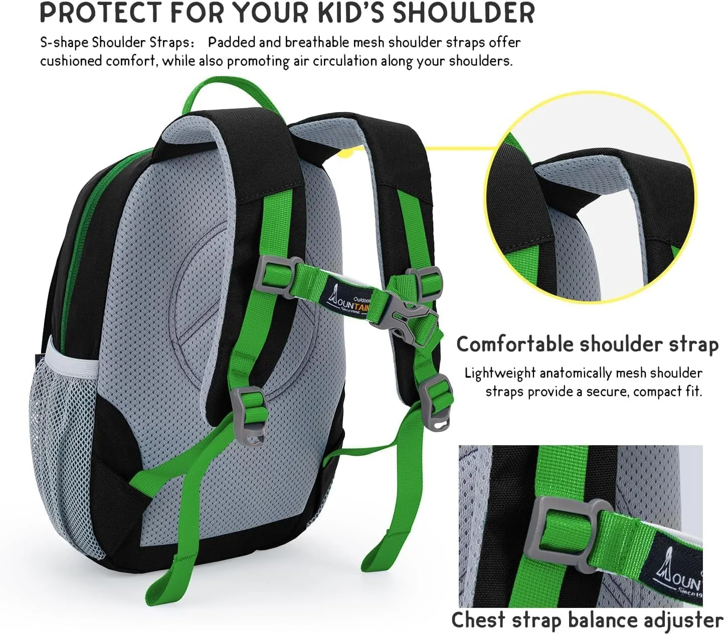 MOUNTAINTOP Kids Toddler Backpack for Boys Girls Preschool Kindergarten Bag