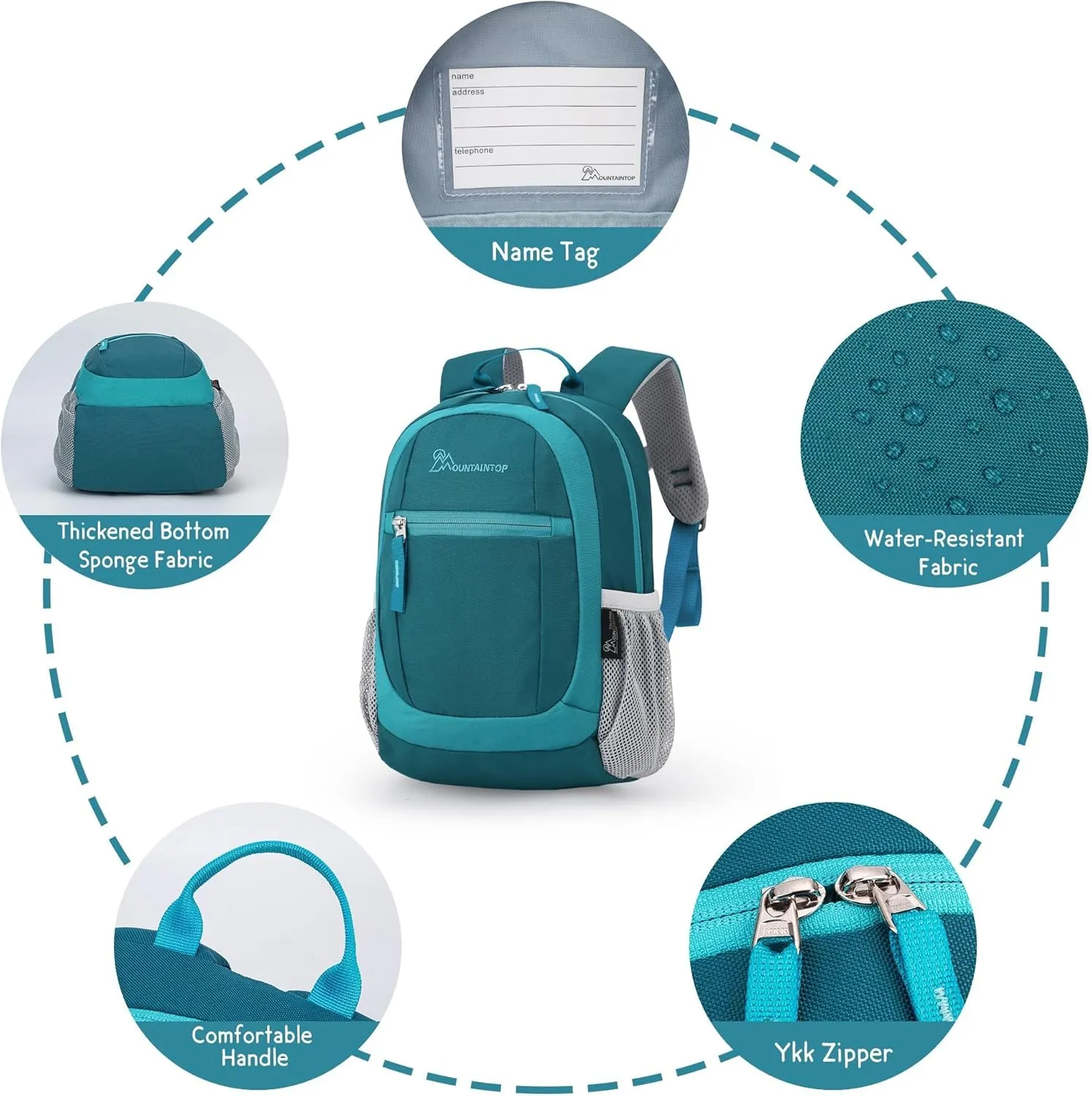 MOUNTAINTOP Kids Toddler Backpack for Boys Girls Preschool Kindergarten Bag