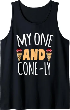 My one and cone-ly Motif for Ice-Cream Lovers Tank Top