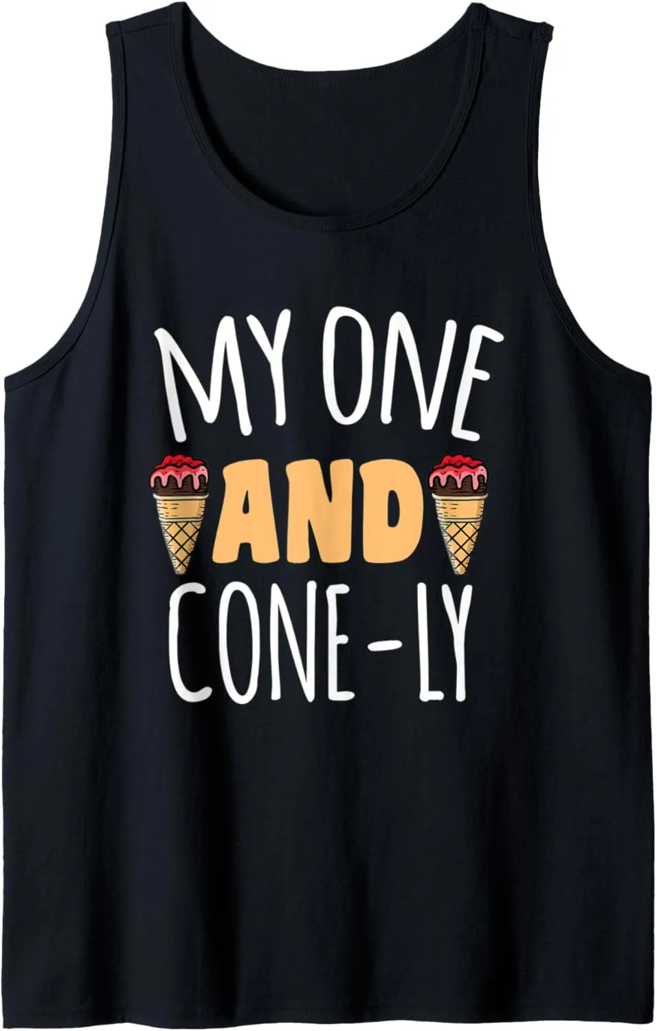 My one and cone-ly Motif for Ice-Cream Lovers Tank Top