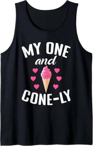 My one and Conely funny Ice Cream Tank Top