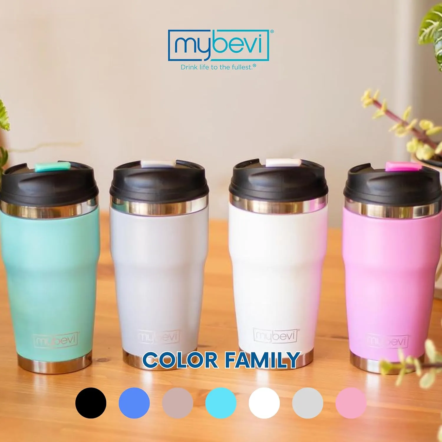 MyBevi Retro Wave Stainless Steel Premium Grade Insulated Travel Tumbler (12 oz Pink, 12 oz)