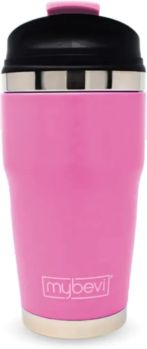 MyBevi Retro Wave Stainless Steel Premium Grade Insulated Travel Tumbler (12 oz Pink, 12 oz)