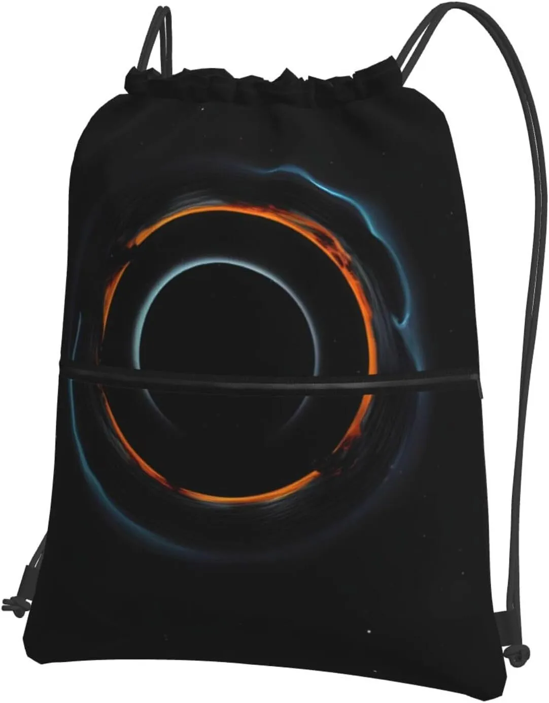 Mysterious Cosmic Black Holes picture Outdoor leisure zipper drawstring backpack : Waterproof, strong, lightweight 18 x 15.3 in