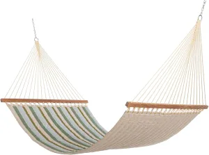 Nags Head Hammocks Gateway Aloe Quilted Quilted Hammock, Constructed of Durable Fabrics, Cumaru Spreader Bar, Rolled Rim Grommets, Galvanized Hardware, Handcrafted in The Carolinas