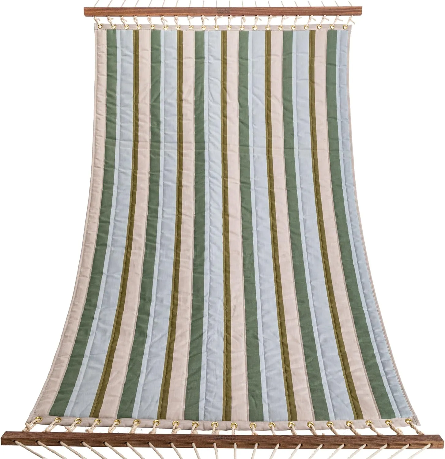 Nags Head Hammocks Gateway Aloe Quilted Quilted Hammock, Constructed of Durable Fabrics, Cumaru Spreader Bar, Rolled Rim Grommets, Galvanized Hardware, Handcrafted in The Carolinas