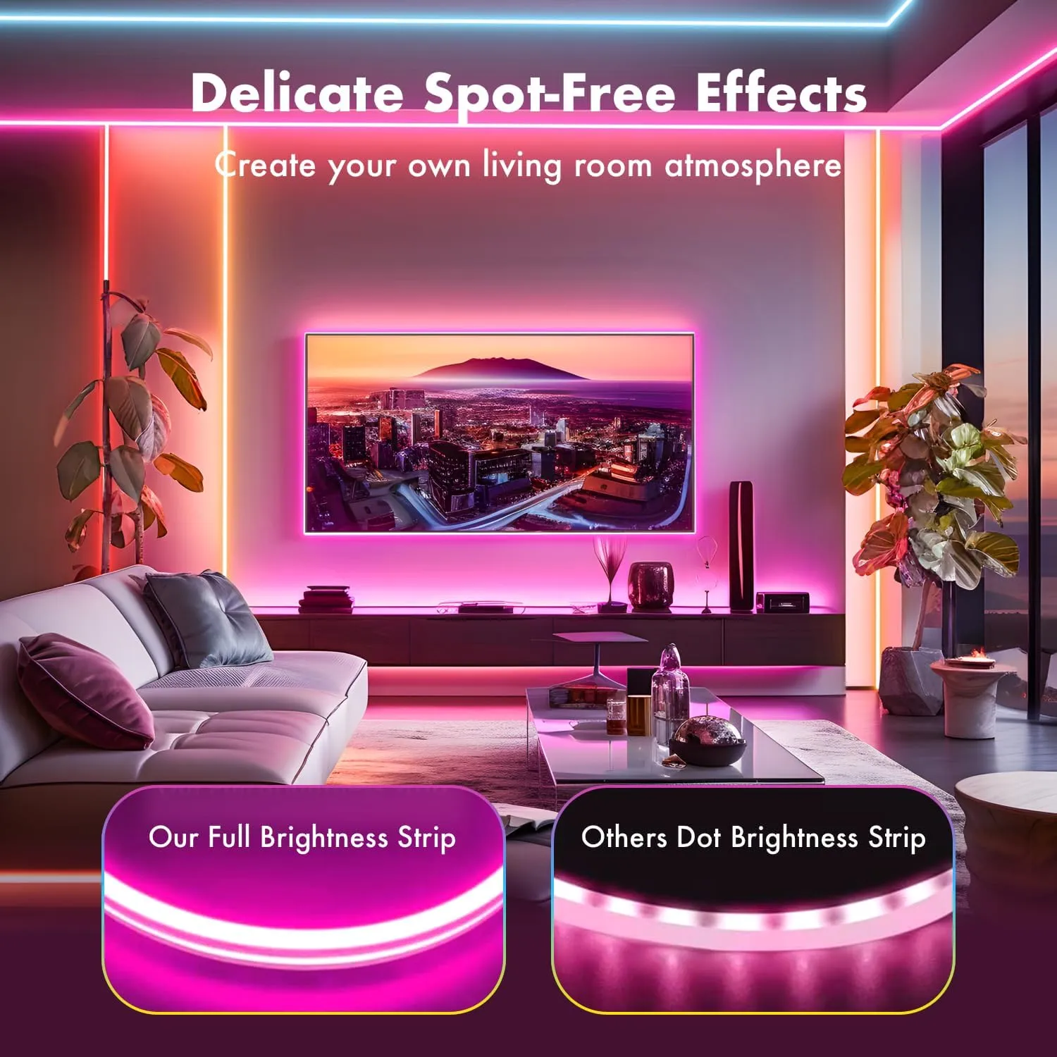 Neon Rope Lights, 65.6FT RGB LED Strip Lights, App Control, IR Remote, Outdoor IP67 Waterproof, Music Syncing, Flexible DIY Design for Bedroom, Gaming, Party, Christmas Decor