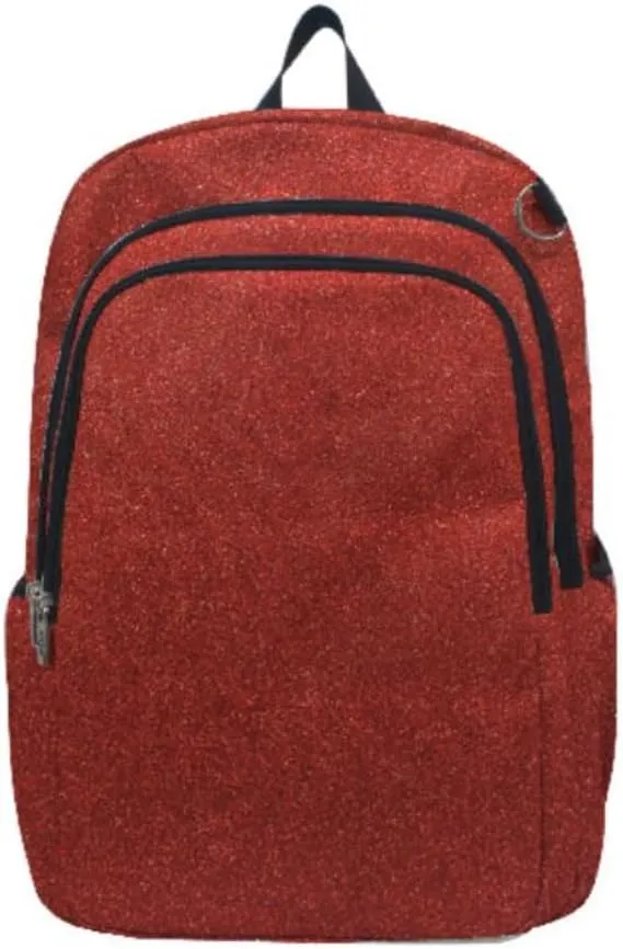NGIL Glitter Performance Large Canvas Sports Backpack, Dance Backpack, Gymnastics, Cheerleader Essential Backpacks (Glitter-Red)