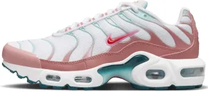Nike Air Max Plus Big Kids' Shoes (CD0609-110, White/Red Stardust/Jade Ice/Siren Red) Size 7