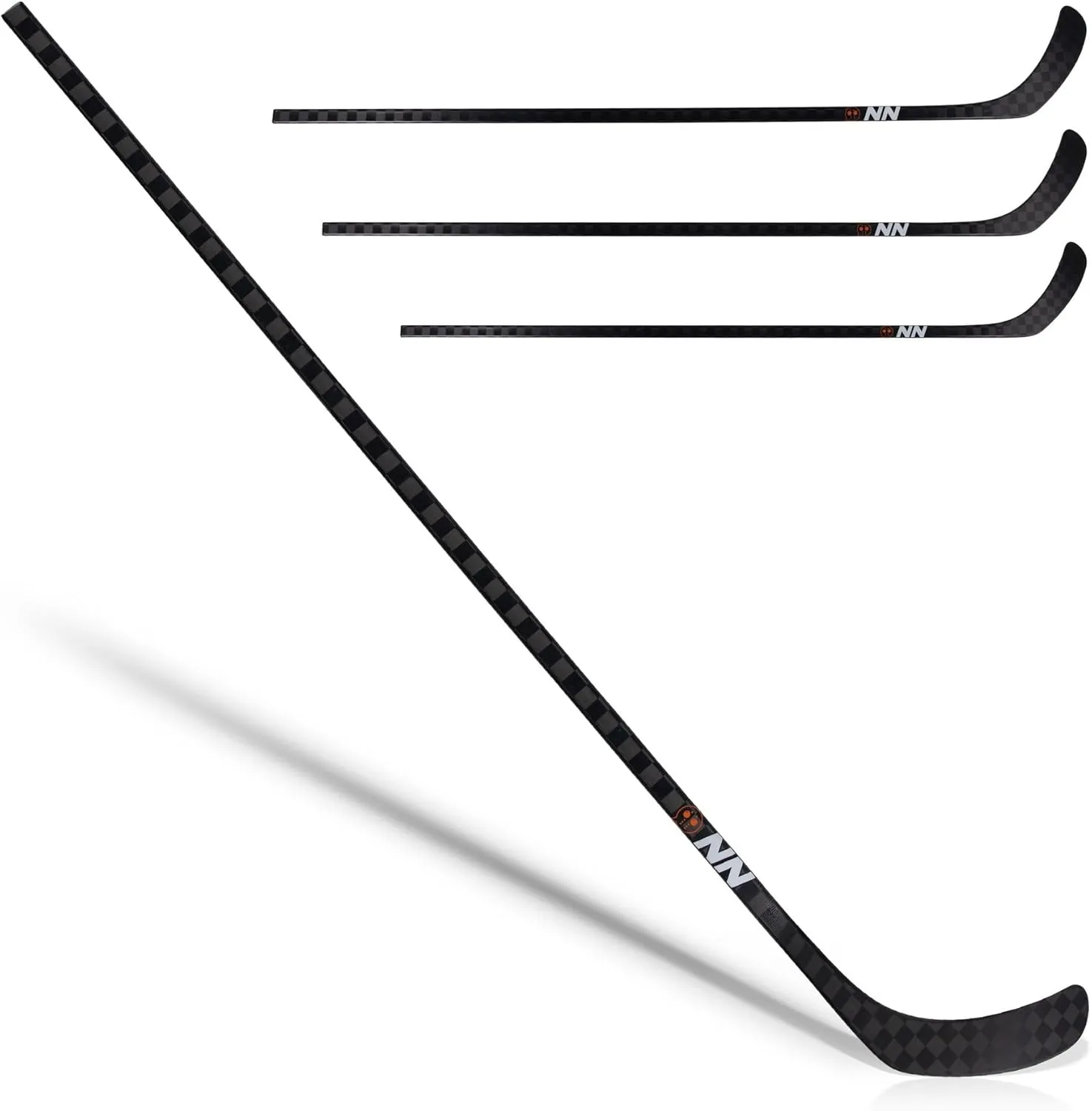 No Name Ice Hockey Stick 100% 18k Carbon Fiber Lightweight Textured Grip