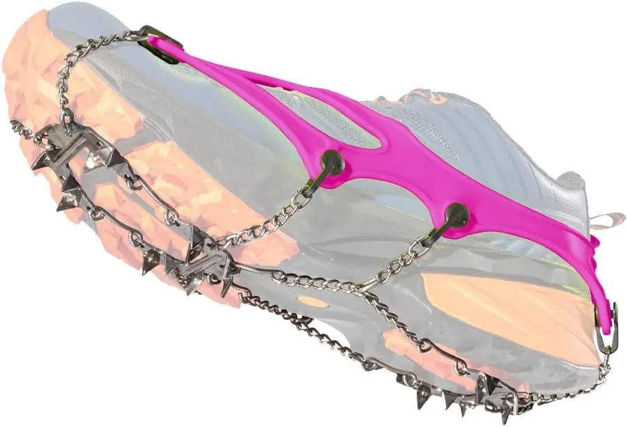 Nortec Fast Crampons Made in Italy for Fast Hiking and Trail Running, Winter Running on Ice and Snow, Micro Crampons for Ultralight Shoes with Case