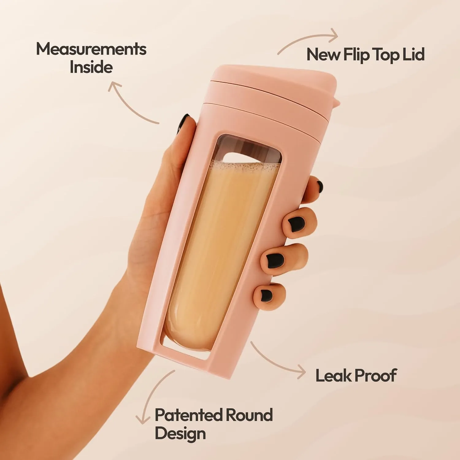 Odor-Free Fitness Bottle Flip Lid – Leakproof, Eco-Friendly, Easy Clean, Multi-Use Hydration Bottle – White, Chrome Rose Gold, Pink, Purple, Beige (Chrome Rose Gold, Pack of 2)