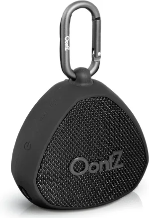 Oontz Mini Bluetooth Speaker 5.0-5W Sound, 12-Hr Battery, 100ft Wireless Range, IPX7 Waterproof, Budget-Friendly Small Portable Clip On Speaker for Shower, Travel, Party, Outdoor or Home (Black)
