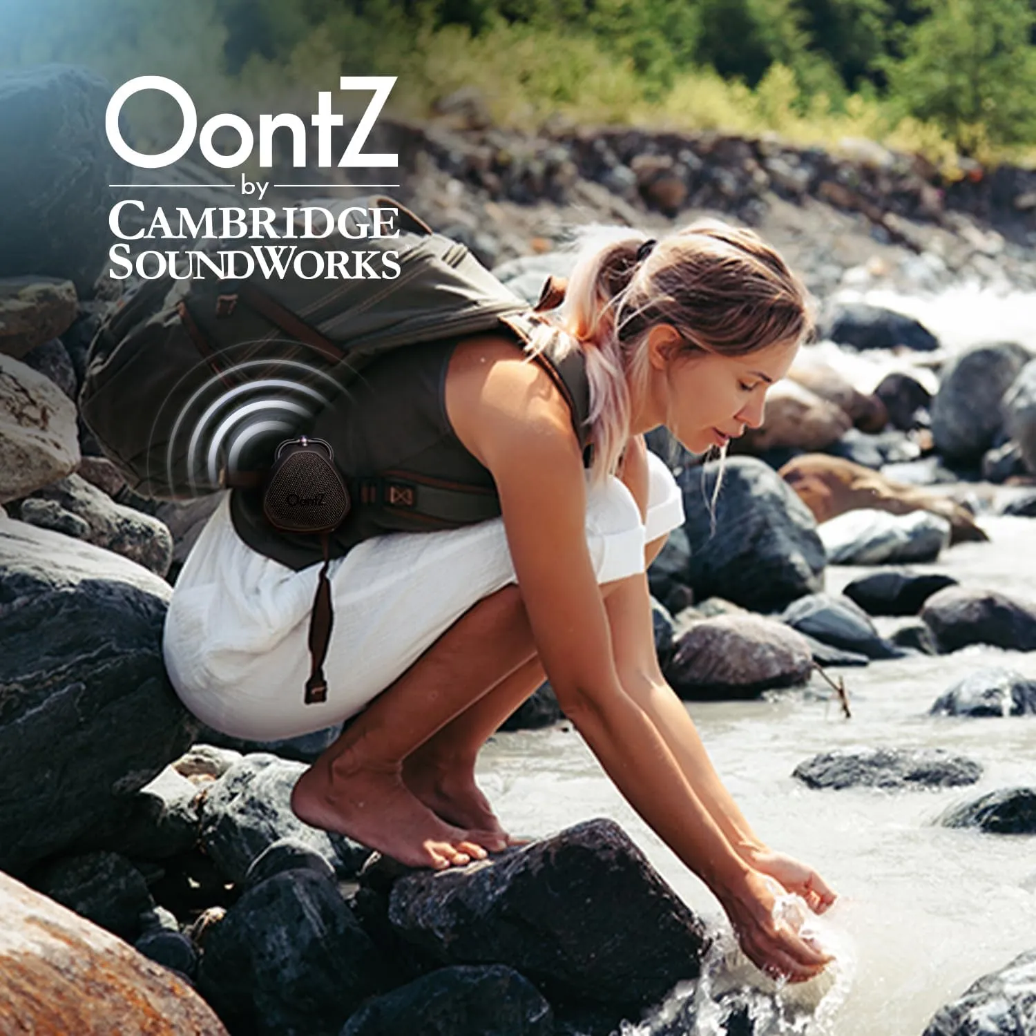 Oontz Mini Bluetooth Speaker 5.0-5W Sound, 12-Hr Battery, 100ft Wireless Range, IPX7 Waterproof, Budget-Friendly Small Portable Clip On Speaker for Shower, Travel, Party, Outdoor or Home (Black)