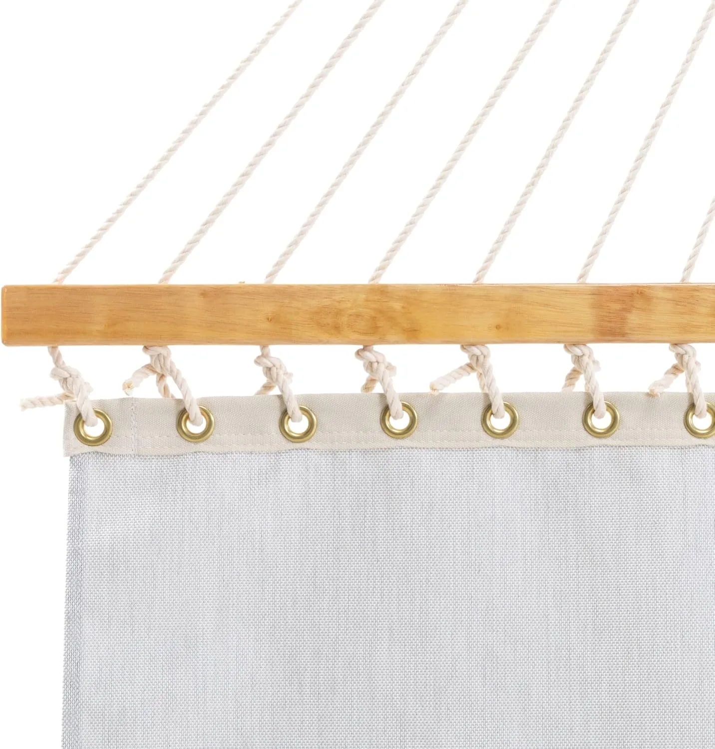 Original Pawleys Island Large Augustine Oyster Sunbrella Quick Dry Hammock with Free Extension Chains & Tree Hooks, Handcrafted in The USA, 400 LB Weight Capacity, 13 ft. x 55 in.