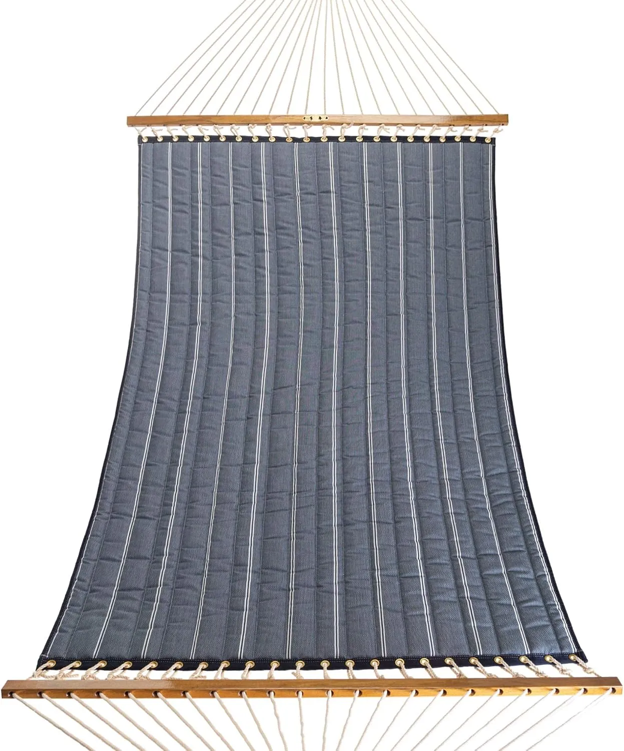 Original Pawleys Island Large Equal Ink Sunbrella Quilted Hammock with Free Extension Chains & Tree Hooks, Handcrafted in The USA, Accommodates 2 People, 450 LB Weight Capacity, 13 ft. x 55 in.