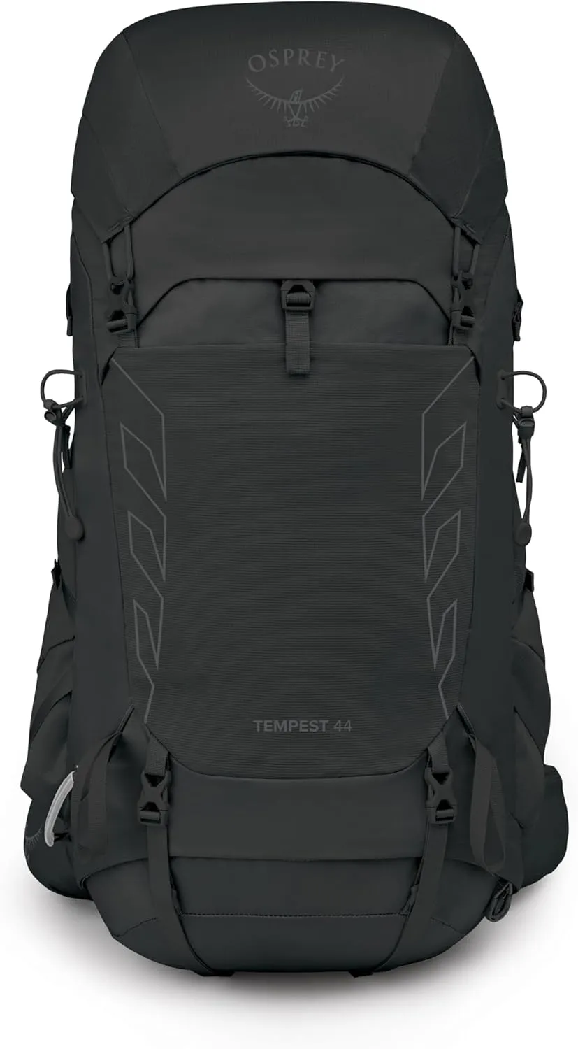 Osprey Tempest 44L Women's Lightweight Hiking Backpack with Hipbelt, Black/Coal Grey, XS/S