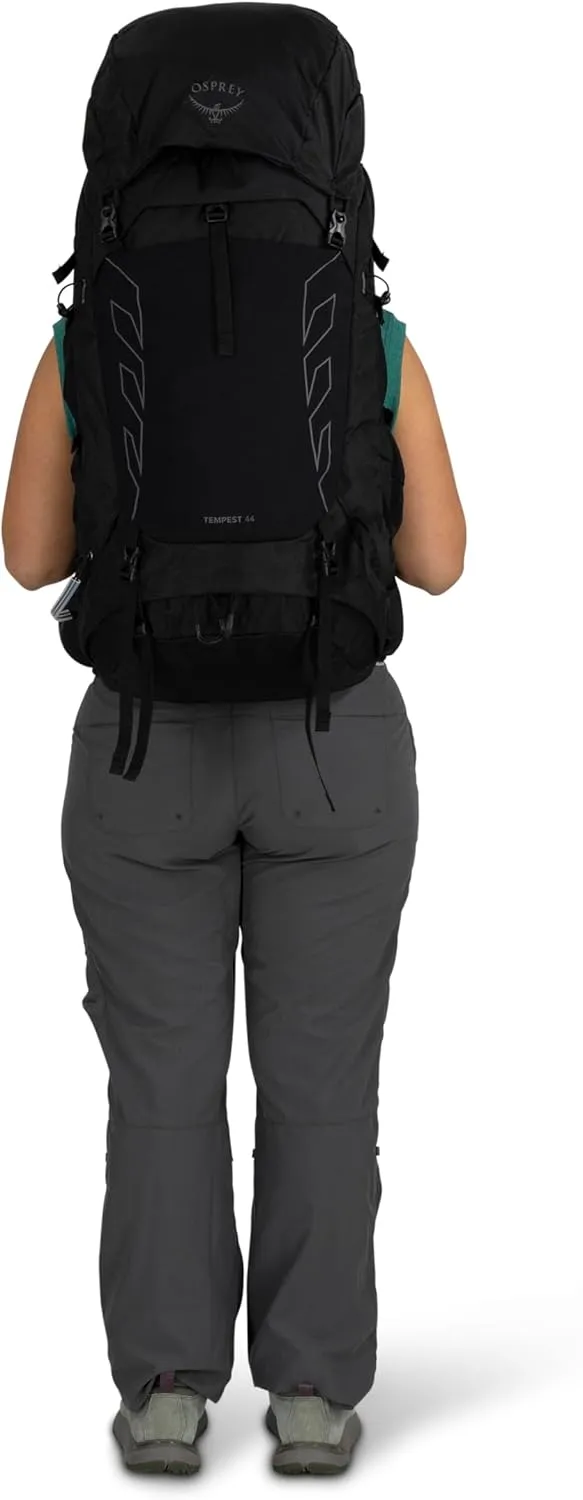 Osprey Tempest 44L Women's Lightweight Hiking Backpack with Hipbelt, Black/Coal Grey, XS/S