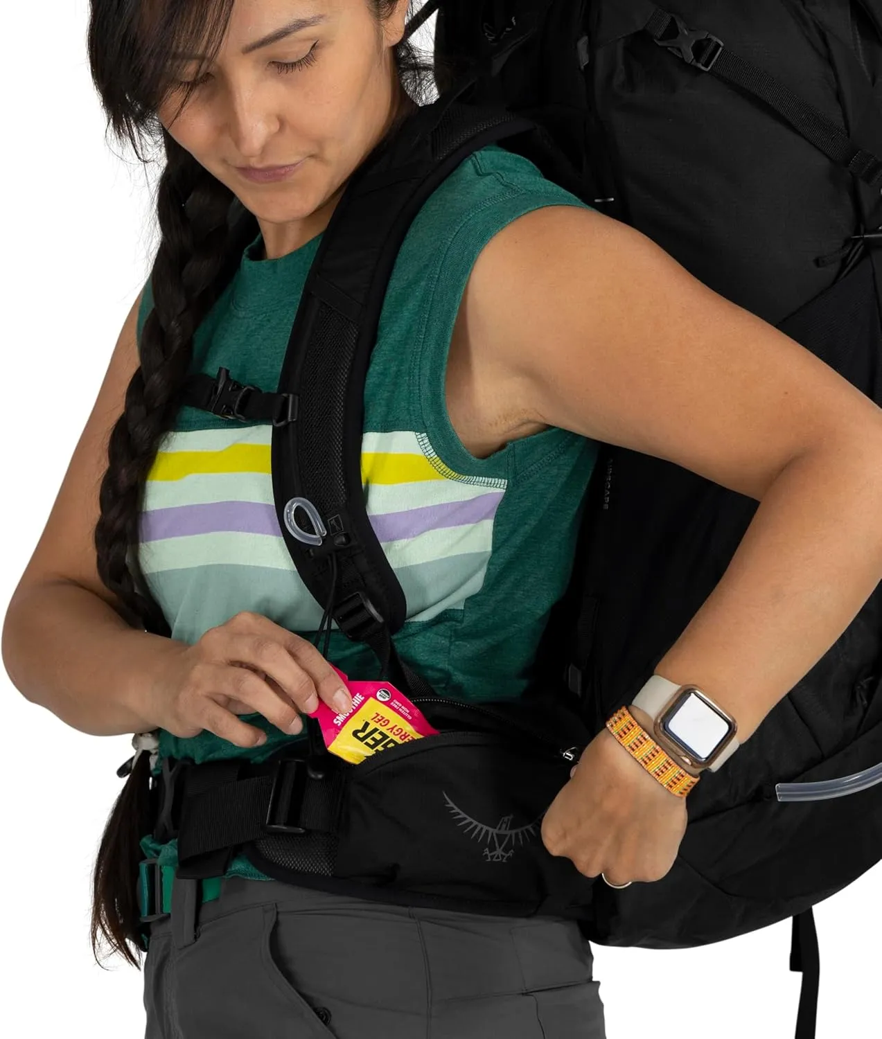 Osprey Tempest 44L Women's Lightweight Hiking Backpack with Hipbelt, Black/Coal Grey, XS/S