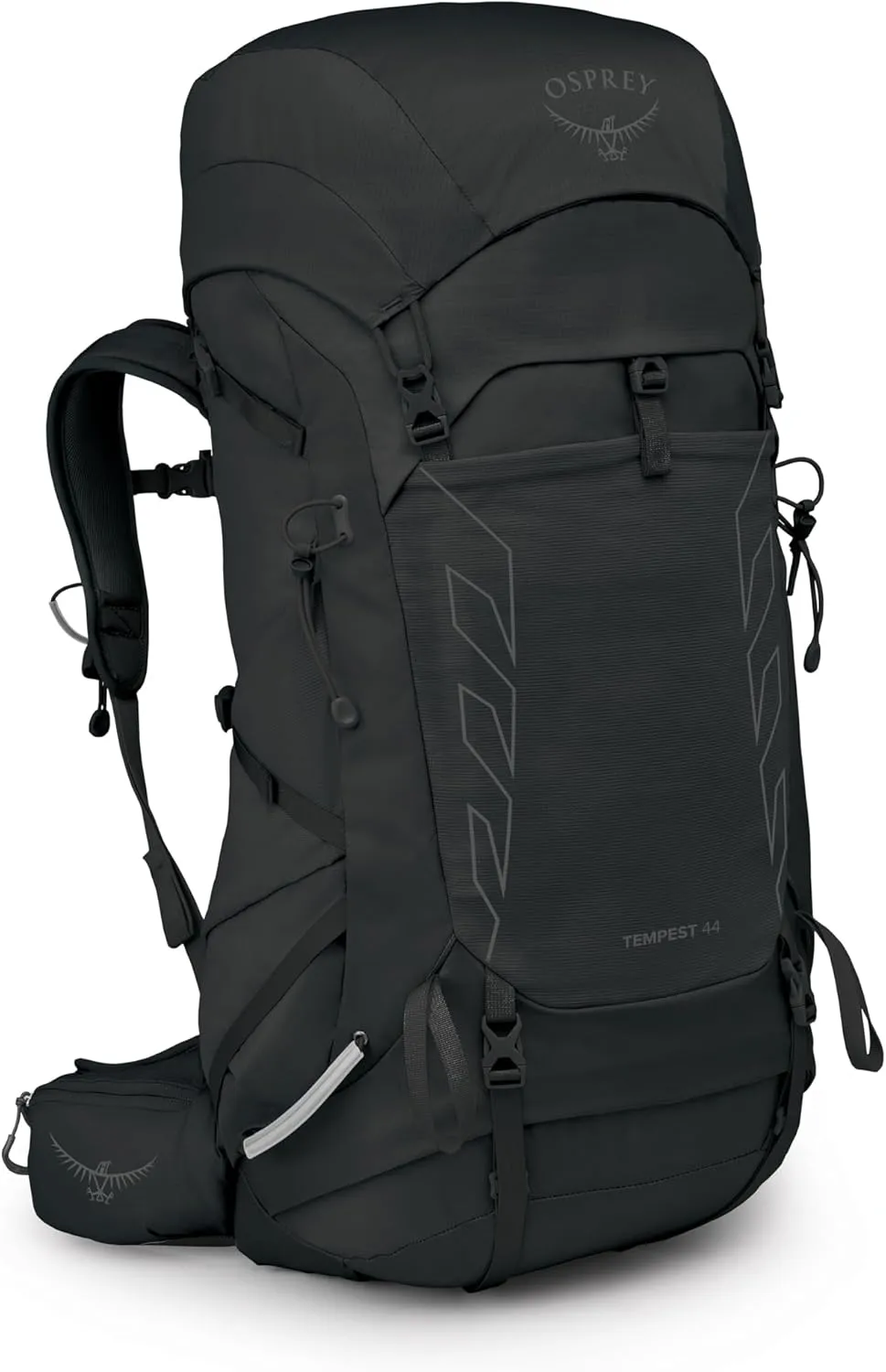 Osprey Tempest 44L Women's Lightweight Hiking Backpack with Hipbelt, Black/Coal Grey, XS/S
