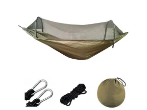 Outdoor Camping Premium customer care Pop for or Deadline-driven Bed With Person Mosquito 1 ArmyGreen Hammock Up Net 2