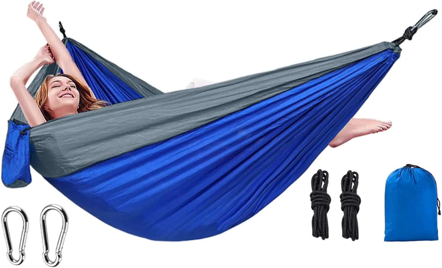 Outdoor Hammocks, Camping Hammock | Large Parachute Hammock | Single or Double Camping Cots, Travel Hiking Equipment, Beach Chair for Garden Pa
