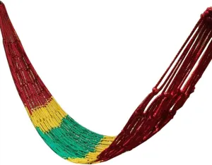 Outdoor Thick Nylon Rope Hammock, Summer Portable Mesh Breathable Swing, Storage Bag/tie Rope, Load Bearing 100kg/220.5lbs