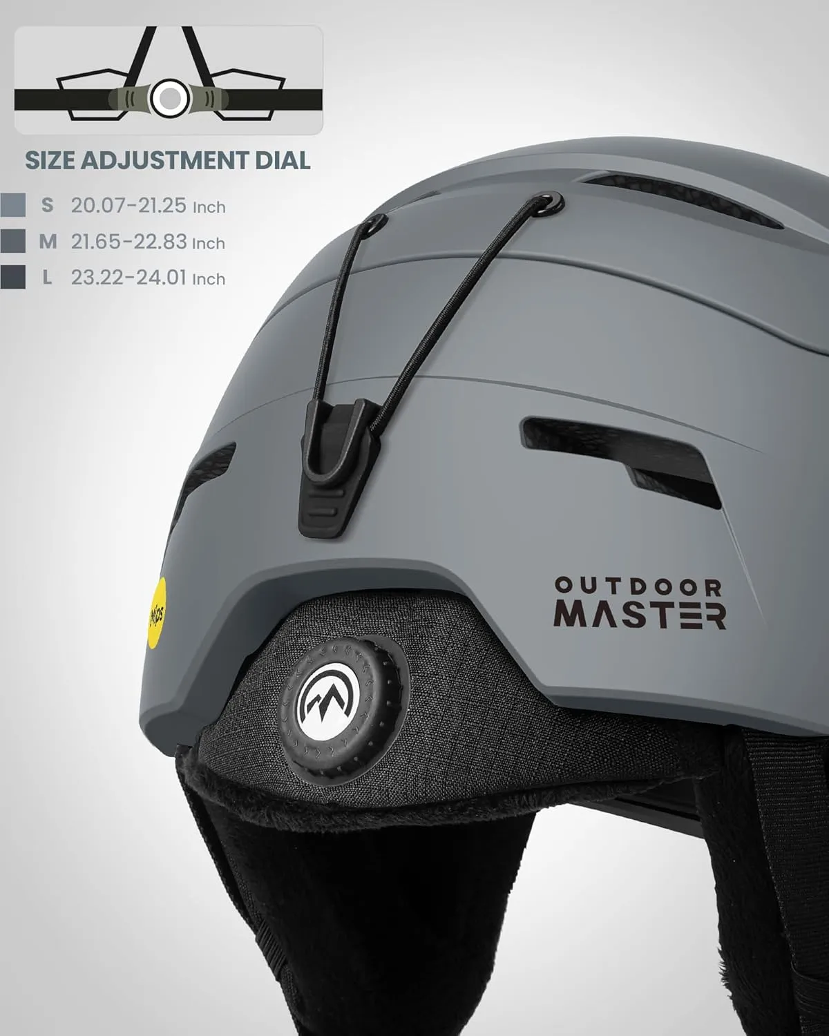 OutdoorMaster ELK MIPS Ski Helmet - Snow Sport Helmet Snowboard Helmet for Men Women & Youth