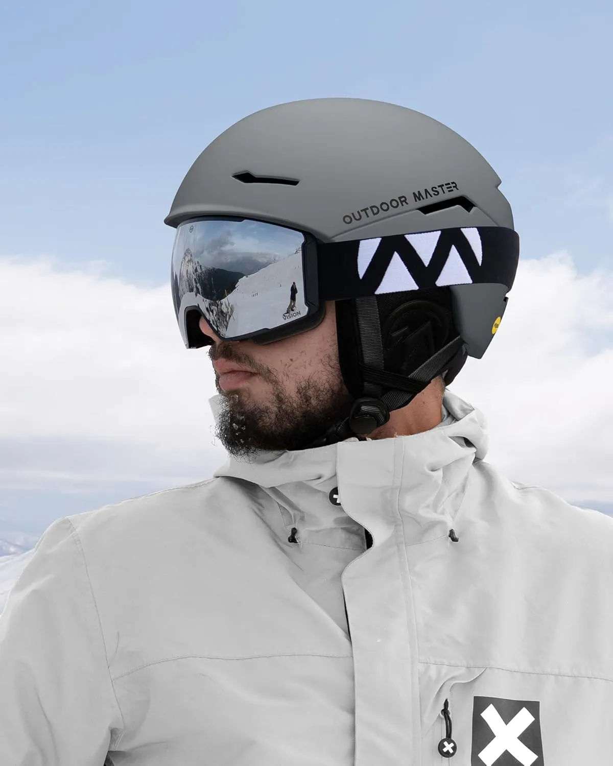 OutdoorMaster ELK MIPS Ski Helmet - Snow Sport Helmet Snowboard Helmet for Men Women & Youth