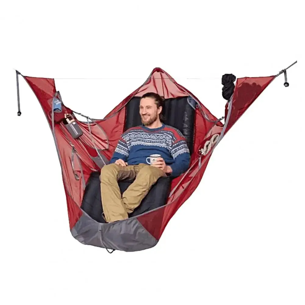 Patio Hammock with Bed Net - Multi-Person Family Camping Hammock with Hanging Bed for Outdoor Adventures