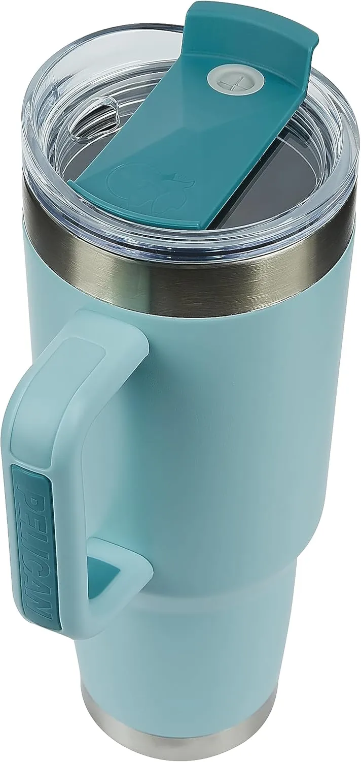 Pelican Hydration Pelican Porter™ 40 oz Vacuum Insulated Tumbler - Recycled Stainless Steel Double Wall Travel with Dual Lid, Powder Coated Insulated Coffee Mug For Hot Cold Drinks, Breeze