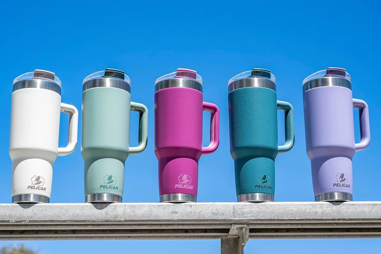 Pelican Hydration Pelican Porter™ 40 oz Vacuum Insulated Tumbler - Recycled Stainless Steel Double Wall Travel with Dual Lid, Powder Coated Insulated Coffee Mug For Hot Cold Drinks, Salmon