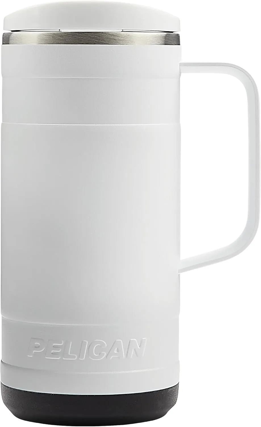 Pelican Hydration Pelican Ridge™ 18 oz Vacuum Insulated Tumbler - Recycled Stainless Steel Double Wall Travel with Dual Lid, Powder Coated Insulated Coffee Mug For Hot Cold Drinks, Bright White