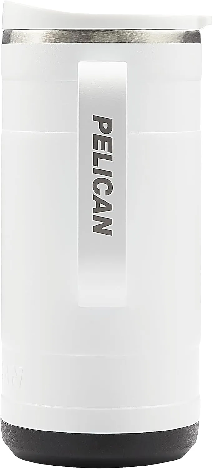 Pelican Hydration Pelican Ridge™ 18 oz Vacuum Insulated Tumbler - Recycled Stainless Steel Double Wall Travel with Dual Lid, Powder Coated Insulated Coffee Mug For Hot Cold Drinks, Bright White