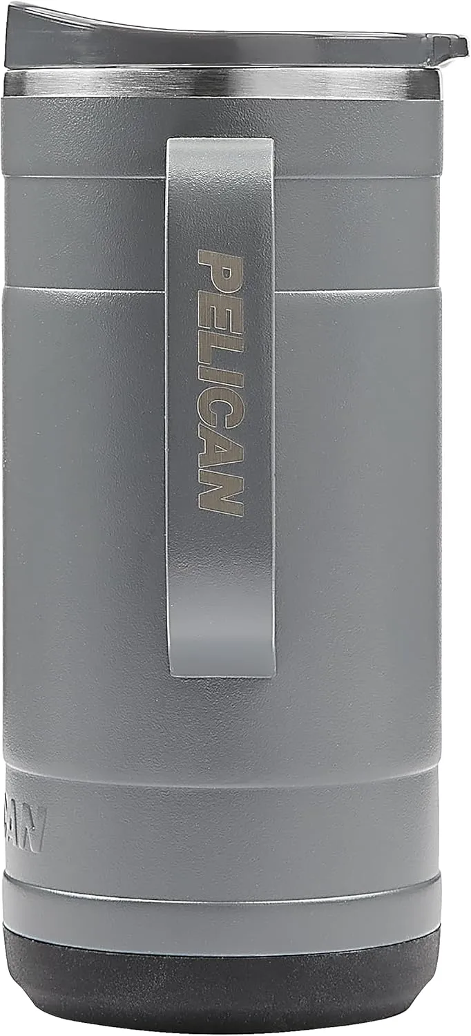 Pelican Hydration Pelican Ridge™ 18 oz Vacuum Insulated Tumbler - Recycled Stainless Steel Double Wall Travel with Dual Lid, Powder Coated Insulated Coffee Mug For Hot Cold Drinks, Graphite