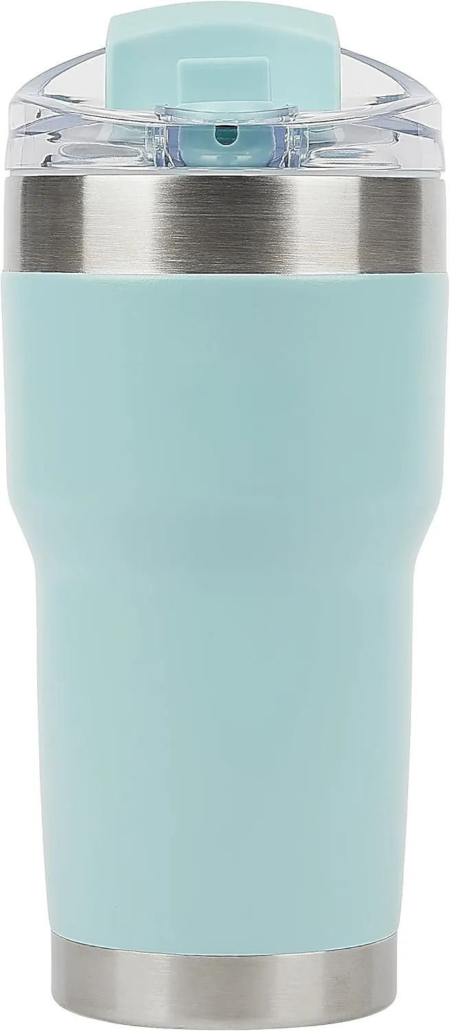 Pelican Hydration Pelican Traveler™ 22 oz Vacuum Insulated Tumbler - Stainless Steel Double Wall Travel with Dual Lid, Powder Coated Insulated Coffee Mug For Hot Cold Drinks, Breeze