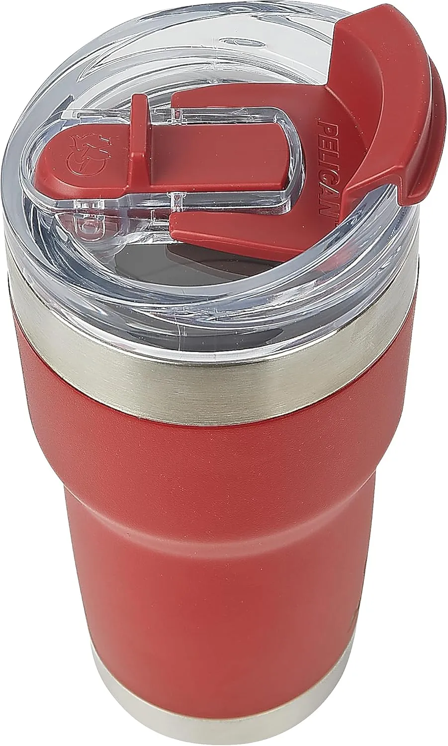 Pelican Hydration Pelican Traveler™ 22 oz Vacuum Insulated Tumbler - Stainless Steel Double Wall Travel with Dual Lid, Powder Coated Insulated Coffee Mug For Hot Cold Drinks, Brick