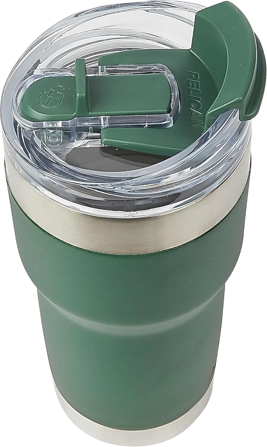 Pelican Hydration Pelican Traveler™ 22 oz Vacuum Insulated Tumbler - Stainless Steel Double Wall Travel with Dual Lid, Powder Coated Insulated Coffee Mug For Hot Cold Drinks, Hunter