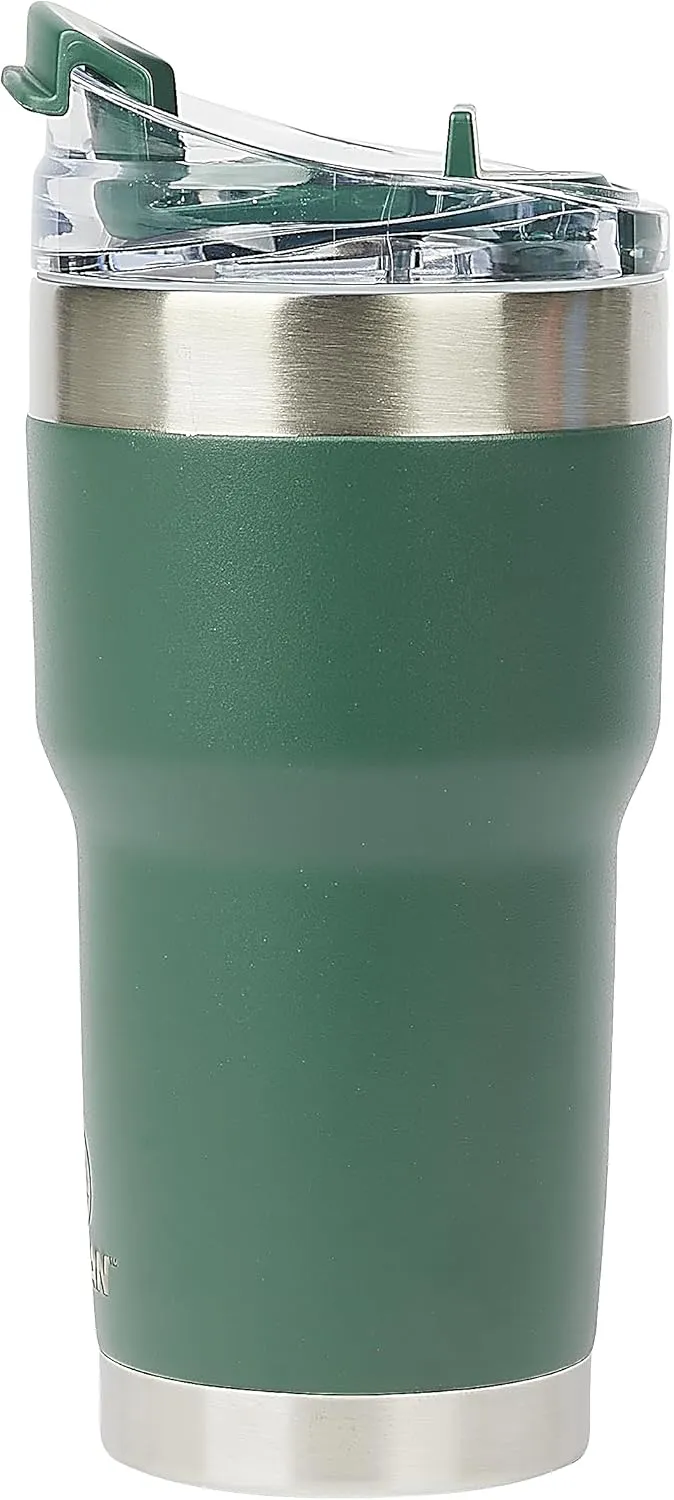 Pelican Hydration Pelican Traveler™ 22 oz Vacuum Insulated Tumbler - Stainless Steel Double Wall Travel with Dual Lid, Powder Coated Insulated Coffee Mug For Hot Cold Drinks, Hunter