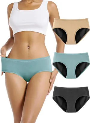 Period Underwear for Women Heavy Flow Soft Absorbent Menstrual Panties Teens Incontinence Leakproof 3 Pack