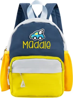 Personalized Backpack 12inch Small Embroidery Backpack Lightweight Daycare Bag for Travel Overnight Weekender Gifts（Blue）