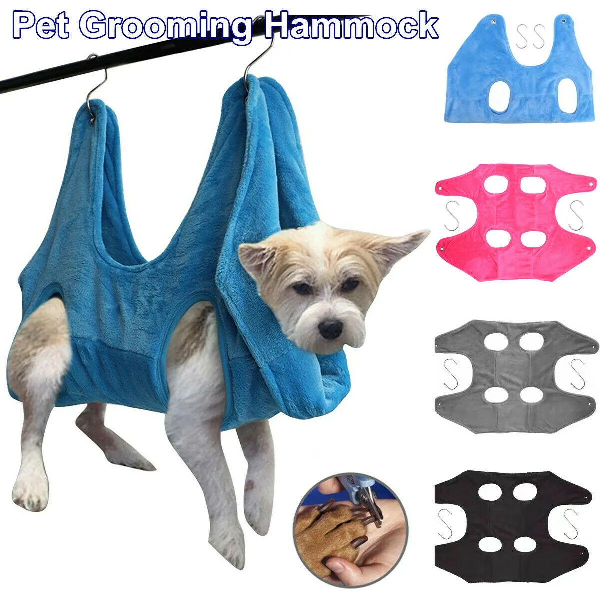 Pet Grooming Hammock- Cats And Dogs Restraint Towel